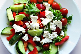 Feta and Red Pepper Salad Thrive Health & Nutrition Magazine