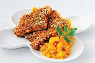 Mustard Tofu with Spicy Pumpkin Puree - Thrive Nutrition and Health Magazine