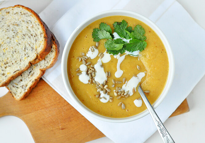Curried, Roasted Parsnip Soup packed with warming winter spices - Thrive Nutrition and Health Magazine