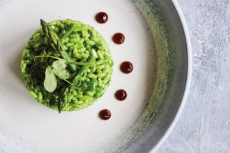 Risotto with Asparagus and Basil Purée - Thrive Nutrition and Health Magazine