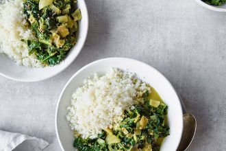 Nourishing Vegan Kale and Spinach Curry - Thrive Nutrition and Health Magazine